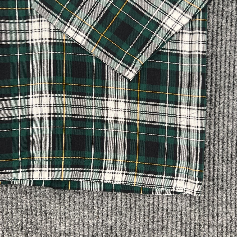 Polo Ralph Lauren Mens Sleep Shirt Large Green Plaid Long Sleeve Button Down - Picture 7 of 16